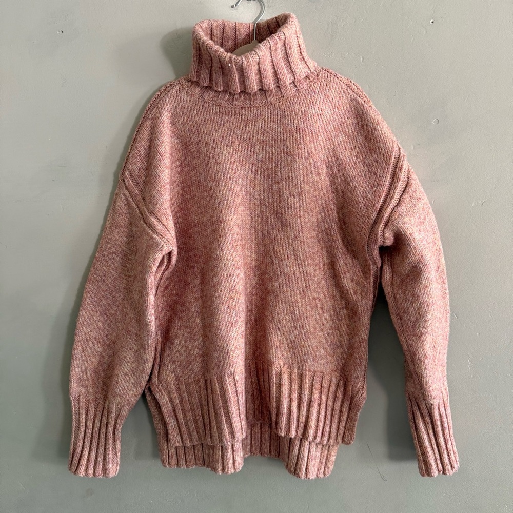 Cozy Pink Turtleneck Sweater